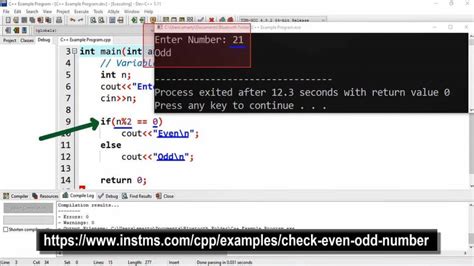 odd and even numbers in c++